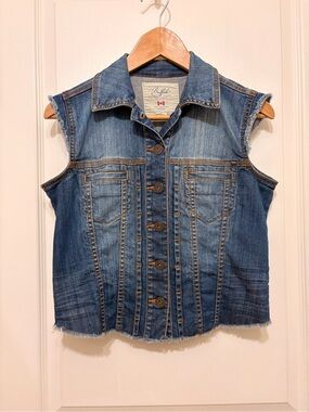 Buffalo Denim Sleeveless Button-Up Vest